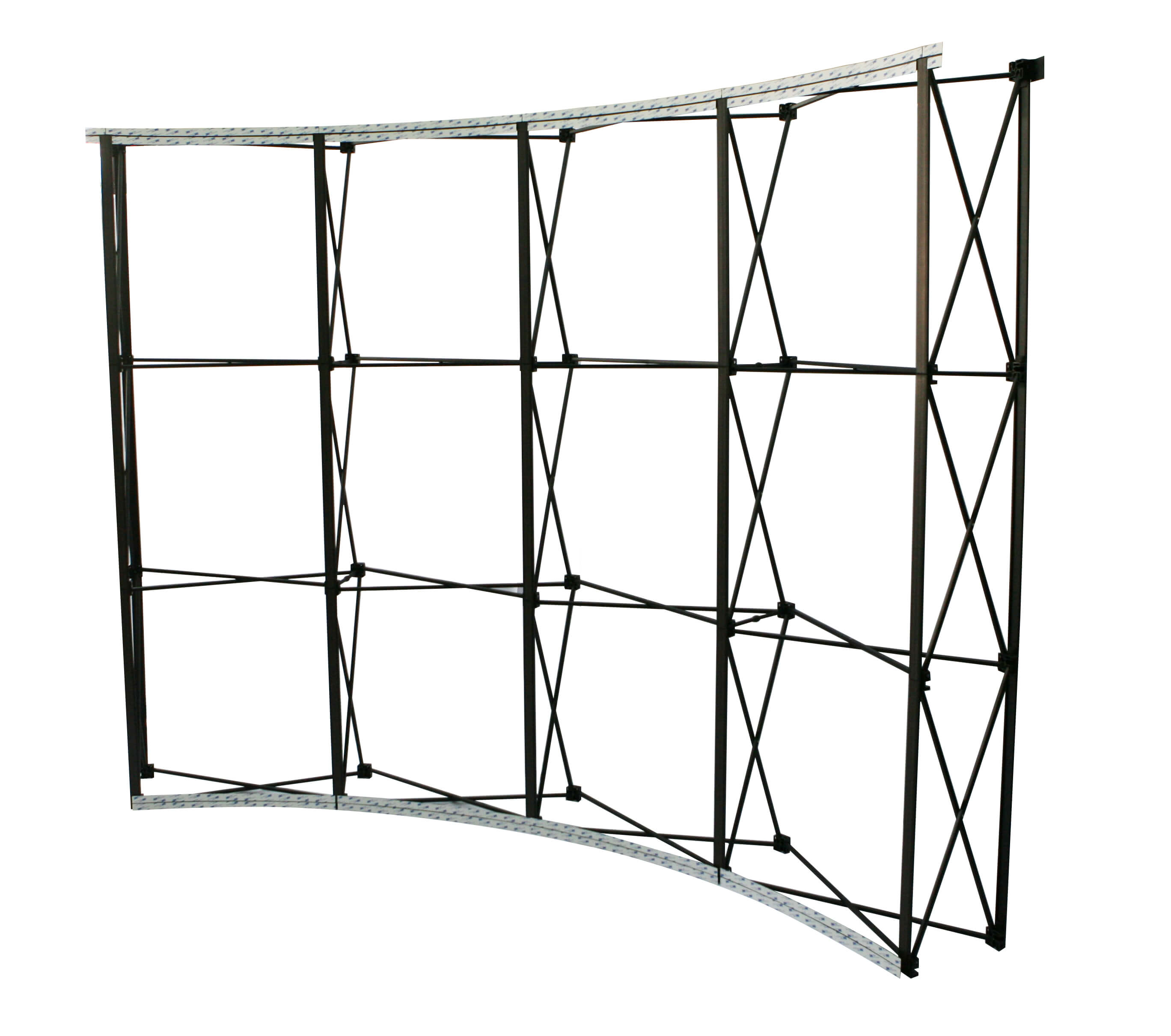 Hot sell Black magnetic Curved Pop Up Wall for trade show