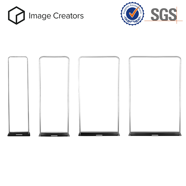 Arch strucure solid metal base tube display stand